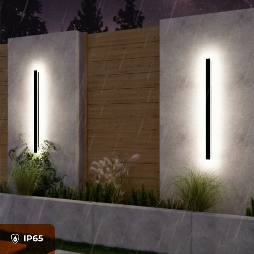LED Vonkajšie nástenné svietidlo LED/30W/230V 100 cm IP65 čierna