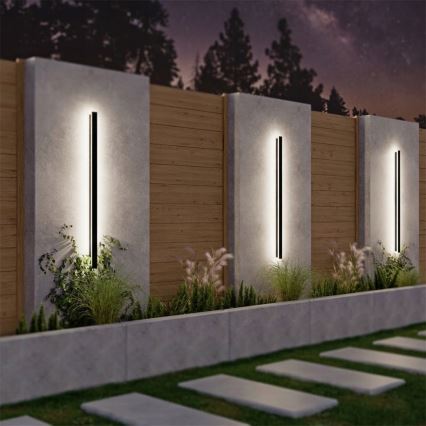 LED Vonkajšie nástenné svietidlo LED/30W/230V 100 cm IP65 čierna