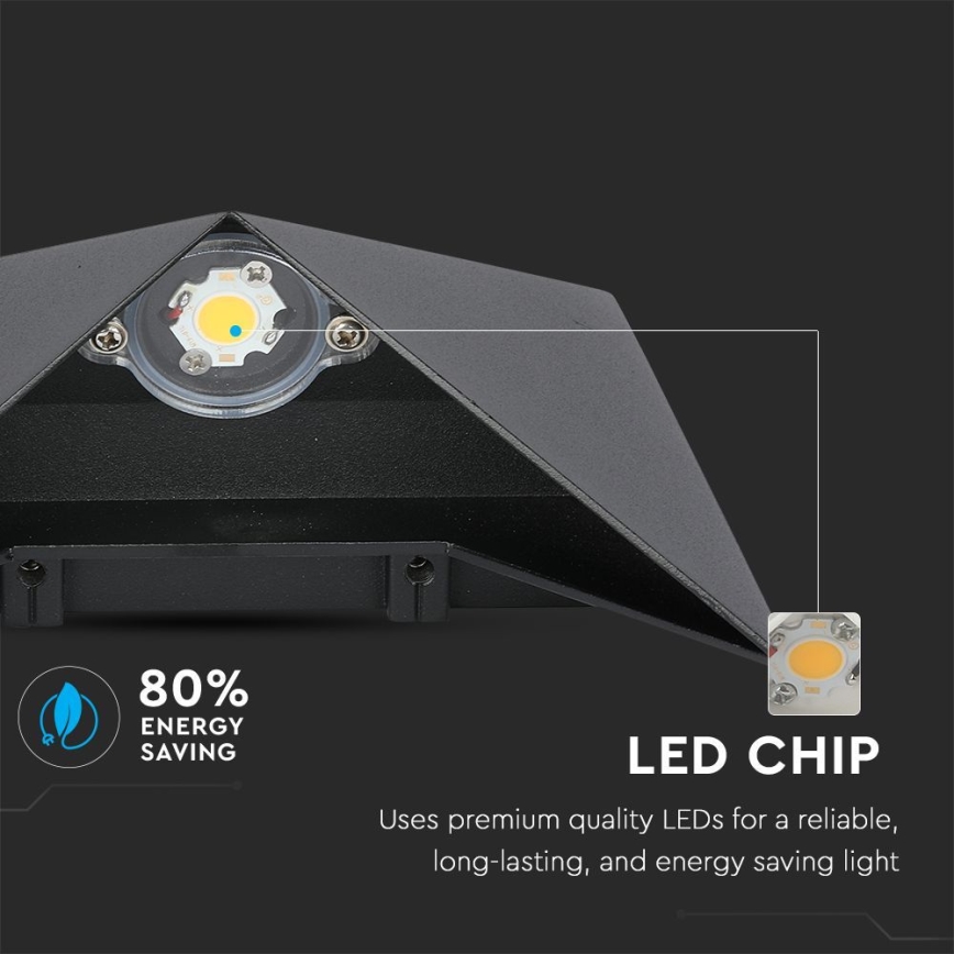 LED Vonkajšie nástenné svietidlo LED/5W/230V 4000K IP65 čierna