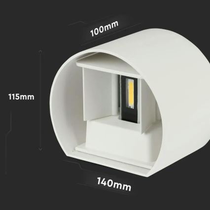 LED Vonkajšie nástenné svietidlo LED/6W/230V 3000K IP65 biela