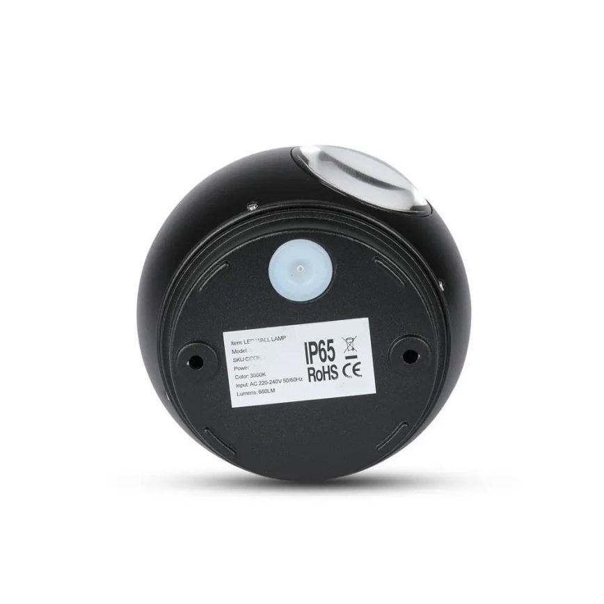 LED Vonkajšie nástenné svietidlo LED/6W/230V 3000K IP65 čierna