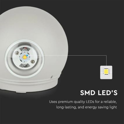 LED Vonkajšie nástenné svietidlo LED/6W/230V 3000K IP65 šedá