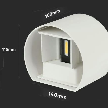 LED Vonkajšie nástenné svietidlo LED/6W/230V 4000K IP65 biela