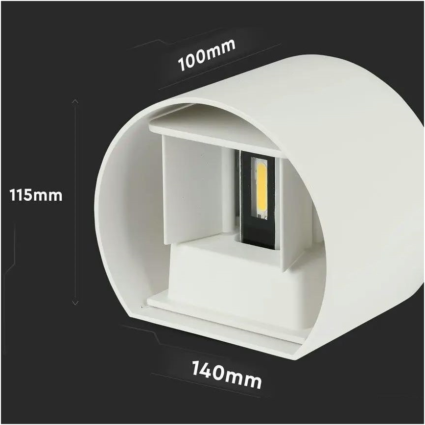 LED Vonkajšie nástenné svietidlo LED/6W/230V 4000K IP65 biela