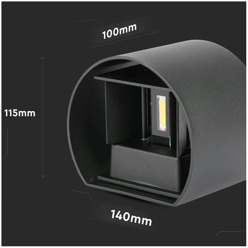 LED Vonkajšie nástenné svietidlo LED/6W/230V 4000K IP65 čierna