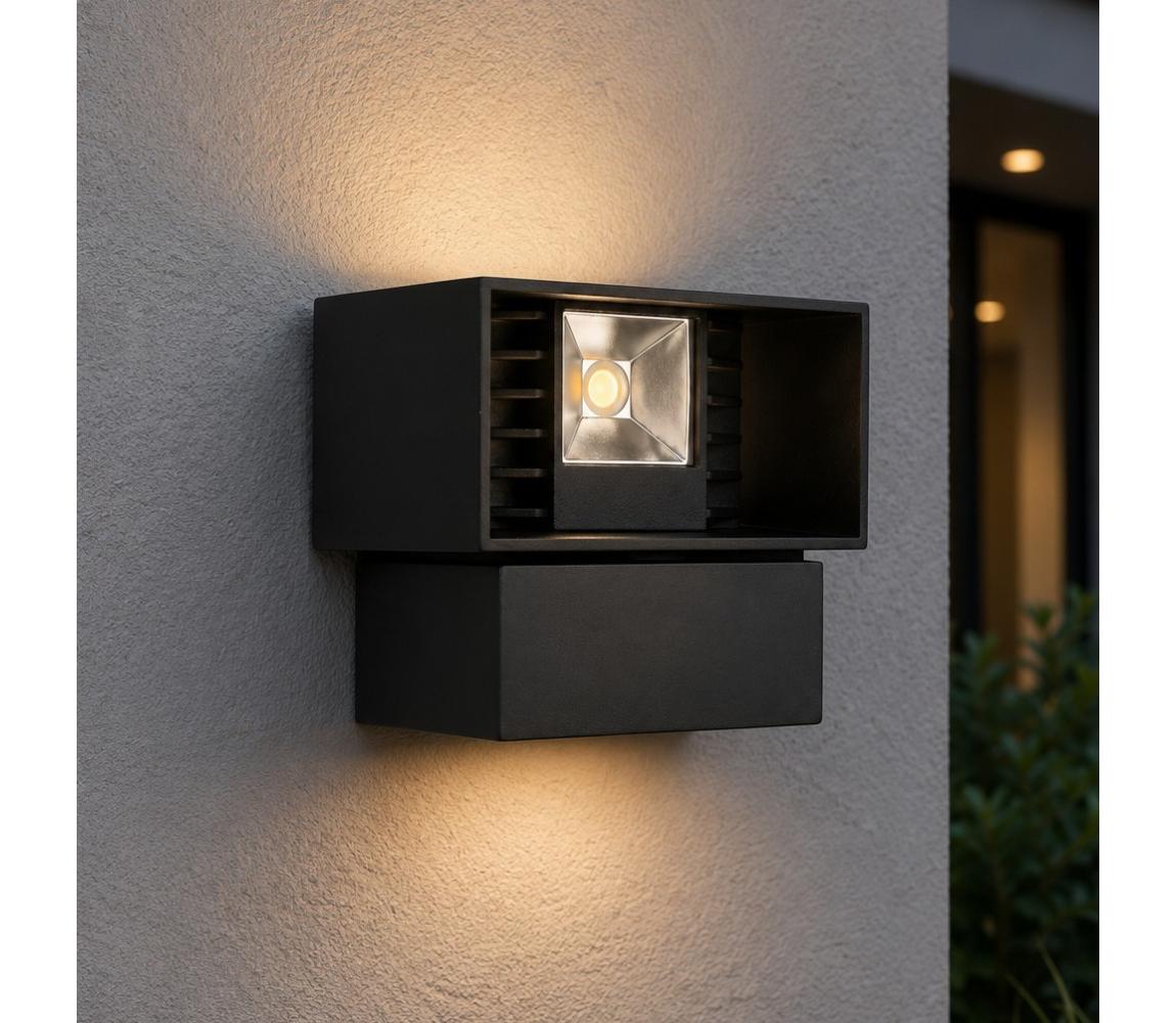 LED Vonkajšie nástenné svietidlo LED/6W/230V IP54 čierne SCD 08 Q