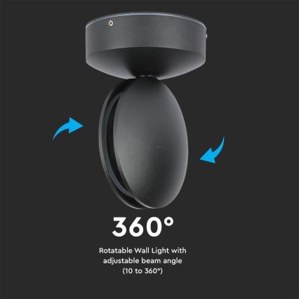 LED Vonkajšie nástenné flexibilné svietidlo LED/7W/230V 3000K IP65 čierna