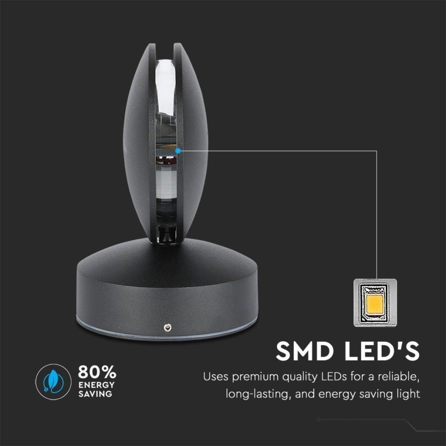 LED Vonkajšie nástenné flexibilné svietidlo LED/7W/230V 3000K IP65 čierna