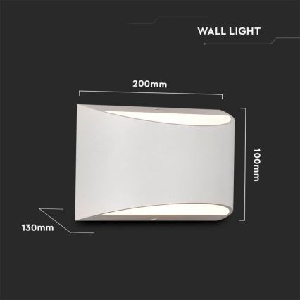 LED vonkajšie nástenné svietidlo LED/9W/230V 4000K IP54 biele