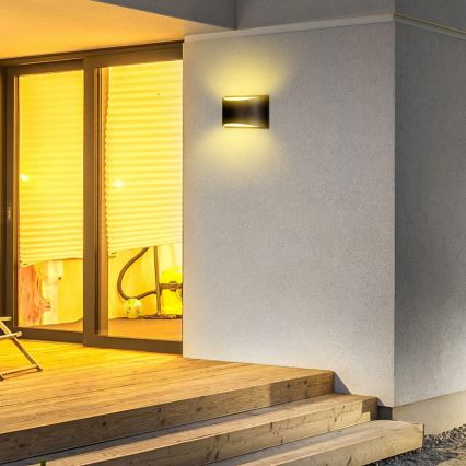 LED Vonkajšie nástenné svietidlo LED/9W/230V 4000K IP54 čierna
