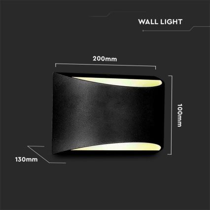 LED Vonkajšie nástenné svietidlo LED/9W/230V 4000K IP54 čierna