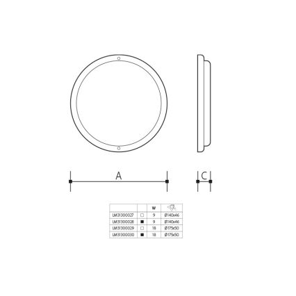 LED vonkajšie nástenné svietidlo LED/9W/230V IP54 čierne
