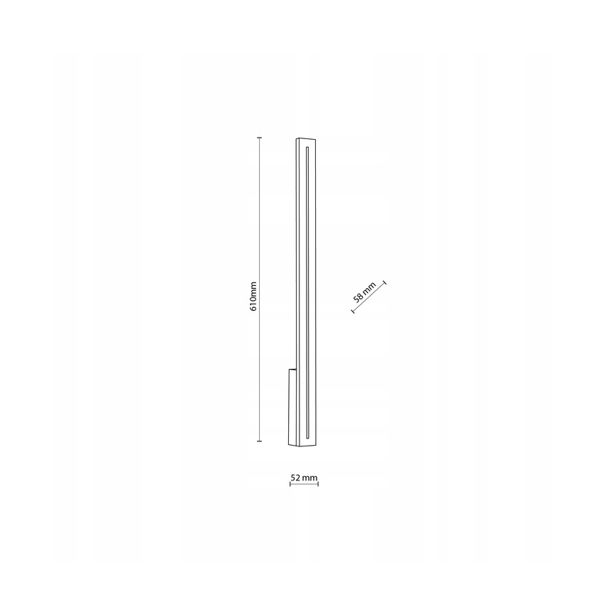 LED Vonkajšie nástenné svietidlo LINEA LED/12W/230V IP65 61 cm antracit
