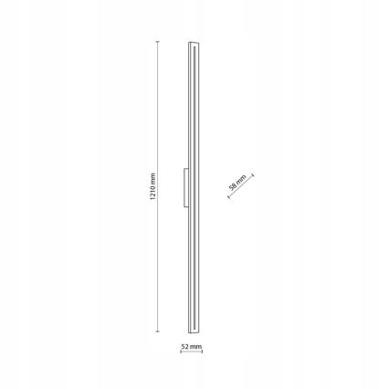 LED Vonkajšie nástenné svietidlo LINEA LED/30W/230V IP65 121 cm antracit