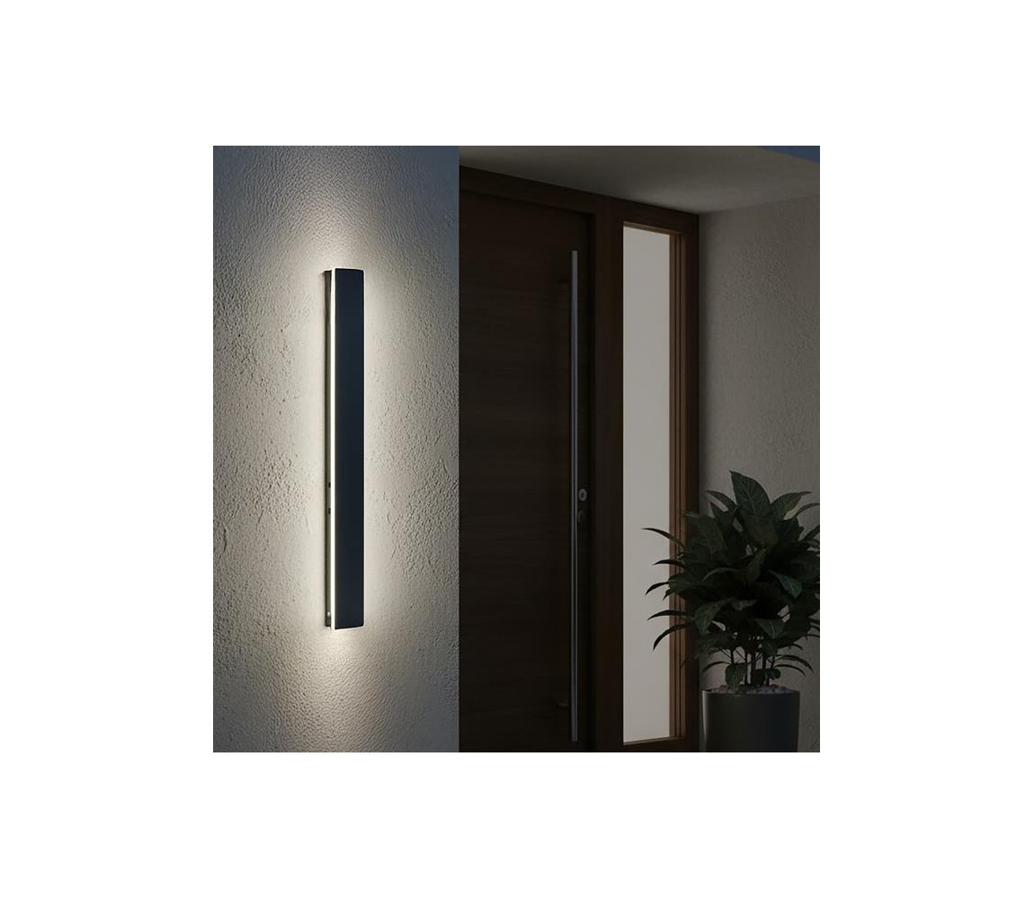 LED vonkajšie nástenné svietidlo MIRANA LED/12W/230V 4000K IP44 60 cm čierna 004721
