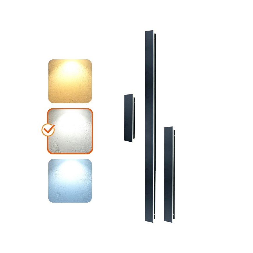 LED vonkajšie nástenné svietidlo MIRANA LED/12W/230V 4000K IP44 60 cm čierna