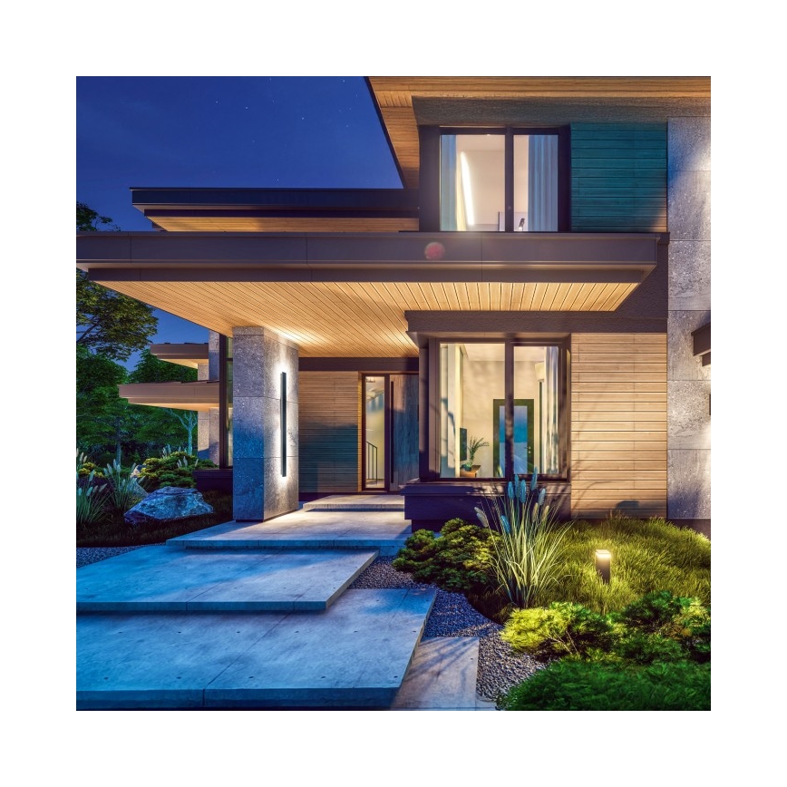 LED vonkajšie nástenné svietidlo MIRANA LED/25W/230V 4000K IP44 120 cm čierne