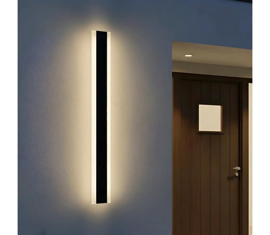 LED Vonkajšie nástenné svietidlo MIRANA S LED/25W/230V 4000K IP44 120 cm čierne 004719