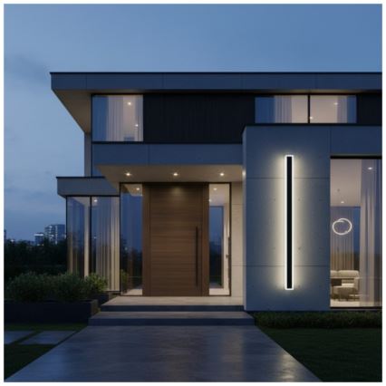 LED Vonkajšie nástenné svietidlo MIRANA S LED/25W/230V 4000K IP44 120 cm čierne