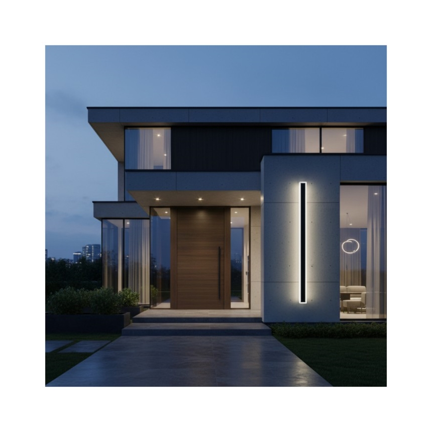 LED Vonkajšie nástenné svietidlo MIRANA S LED/25W/230V 4000K IP44 120 cm čierne