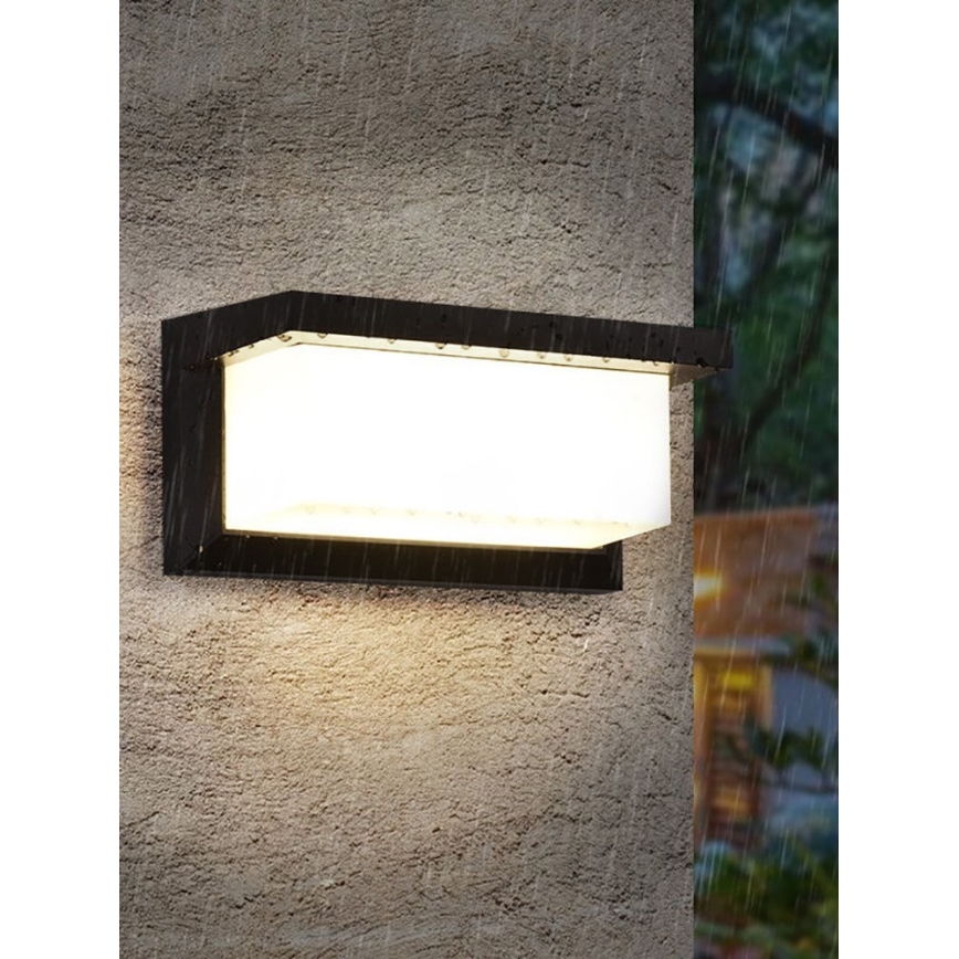 LED Vonkajšie nástenné svietidlo NEELY 1xE27/9W/230V 4000K IP54 čierna