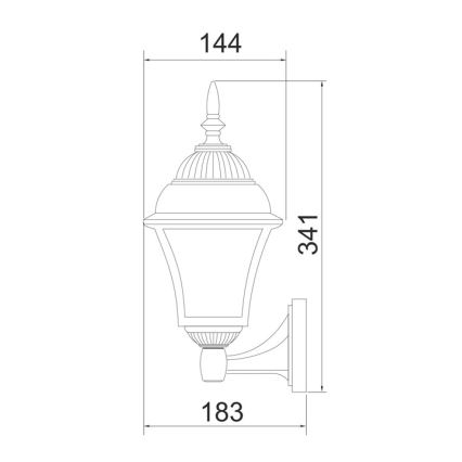 LED Vonkajšie nástenné svietidlo PARIS 2xLED/3W/230V