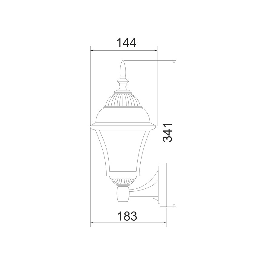 LED Vonkajšie nástenné svietidlo PARIS 2xLED/3W/230V