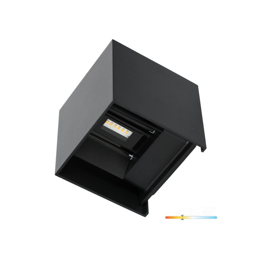 LED Vonkajšie nástenné svietidlo QUERK 2xLED/3W/230V 3000K IP54 čierna