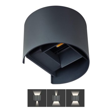 LED Vonkajšie nástenné svietidlo REKA LED/7W/230V IP54 antracit