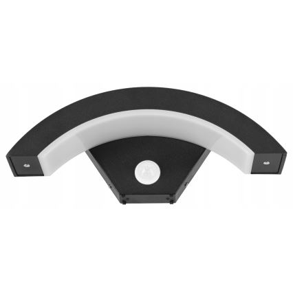 LED vonkajšie nástenné svietidlo s pohybovým senzorom LED/10W/230V IP54 čierne