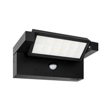 LED vonkajšie nástenné svietidlo s pohybovým a súmrakovým senzorom LED/20W/230V 3000/4000/6500K IP54 čierna