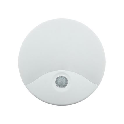 LED vonkajšie nástenné svietidlo s pohybovým senzorom, 18 W, 230 V, IP44, biele