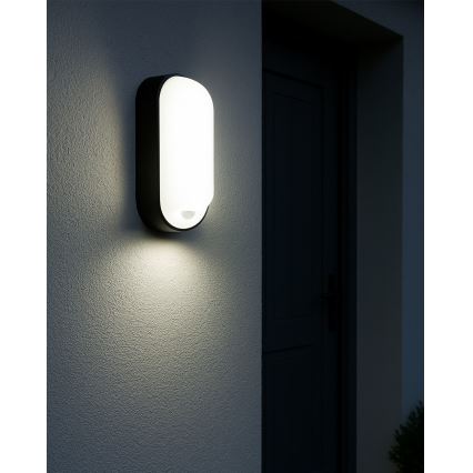 LED Stmievateľné vonkajšie nástenné svietidlo s pohybovým senzorom LED/12/15/18W/230V 3000K/4000K/6500K IP65 čierna/biela