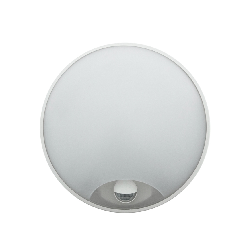 Stmievateľné vonkajšie nástenné LED svietidlo so snímačom pohybu, 15/18/20 W, 230 V, 3000 K/4000 K/6500 K, IP65, čierne/biele