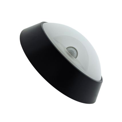 Stmievateľné vonkajšie nástenné LED svietidlo so snímačom pohybu, 15/18/20 W, 230 V, 3000 K/4000 K/6500 K, IP65, čierne/biele