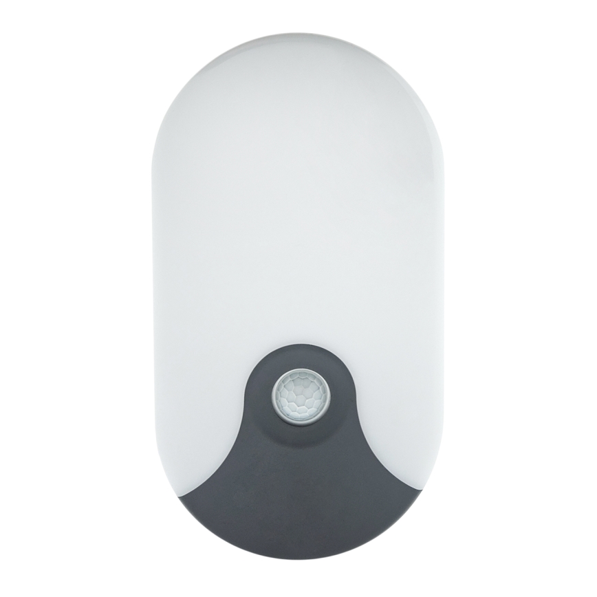 LED vonkajšie nástenné svietidlo s pohybovým senzorom LED/18 W/230 V IP44 antracit