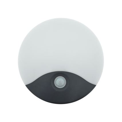 LED vonkajšie nástenné svietidlo s pohybovým senzorom LED/18W/230V IP44 antracit