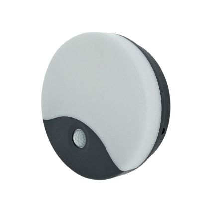 LED vonkajšie nástenné svietidlo s pohybovým senzorom LED/18W/230V IP44 antracit