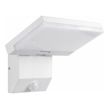 LED vonkajšie nástenné svietidlo s pohybovým senzorom LED/18W/230V IP44 biela