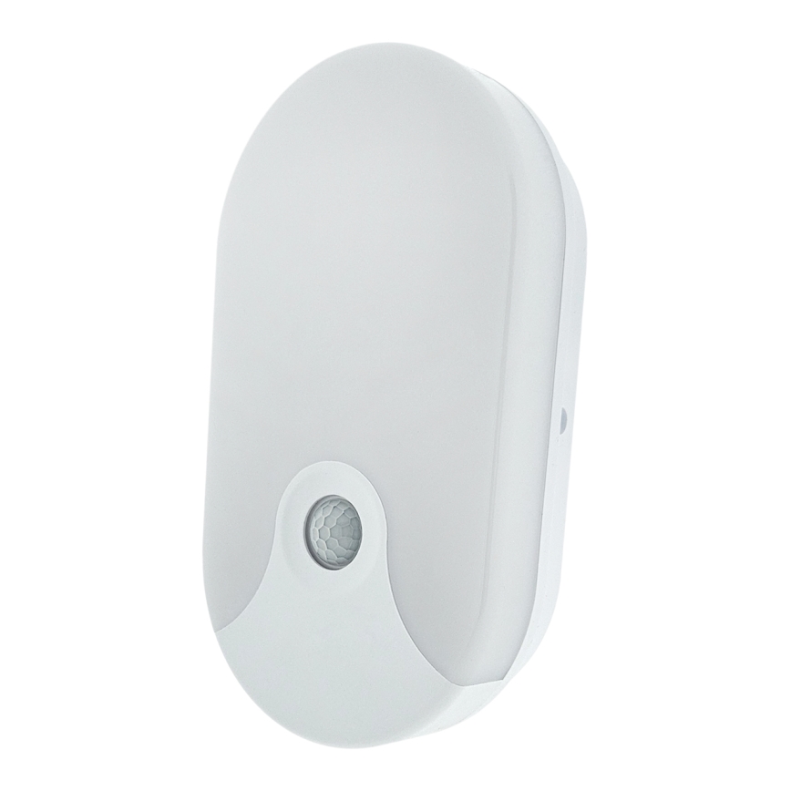 LED vonkajšie nástenné svietidlo s pohybovým senzorom LED/18W/230V IP44 biele