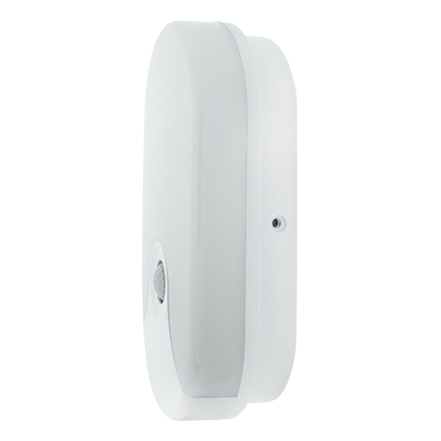 LED vonkajšie nástenné svietidlo s pohybovým senzorom LED/18W/230V IP44 biele