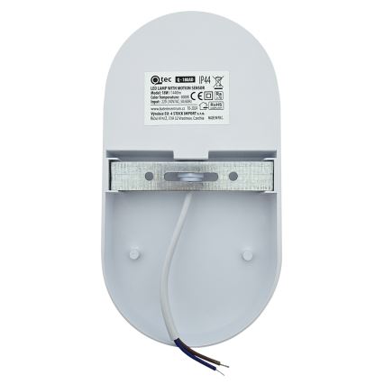 LED vonkajšie nástenné svietidlo s pohybovým senzorom LED/18W/230V IP44 biele