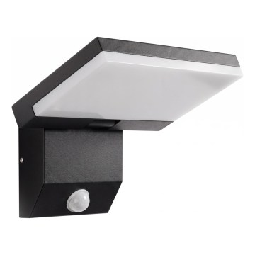 LED vonkajšie nástenné svietidlo s pohybovým senzorom LED/18W/230V IP44 čierne