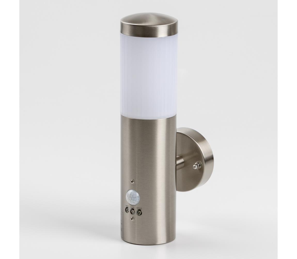 LED vonkajšie nástenné svietidlo so senzorom 1xGU10/5W/230V matný chróm 9A21910