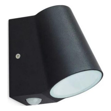 LED Vonkajšie nástenné svietidlo so senzorom BUNOL LED/6W/230V IP44 čierna