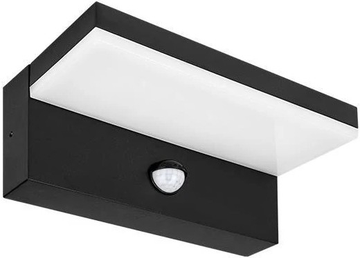 LED Vonkajšie nástenné svietidlo so senzorom HESTIO LED/9W/230V 4000K IP44 čierna