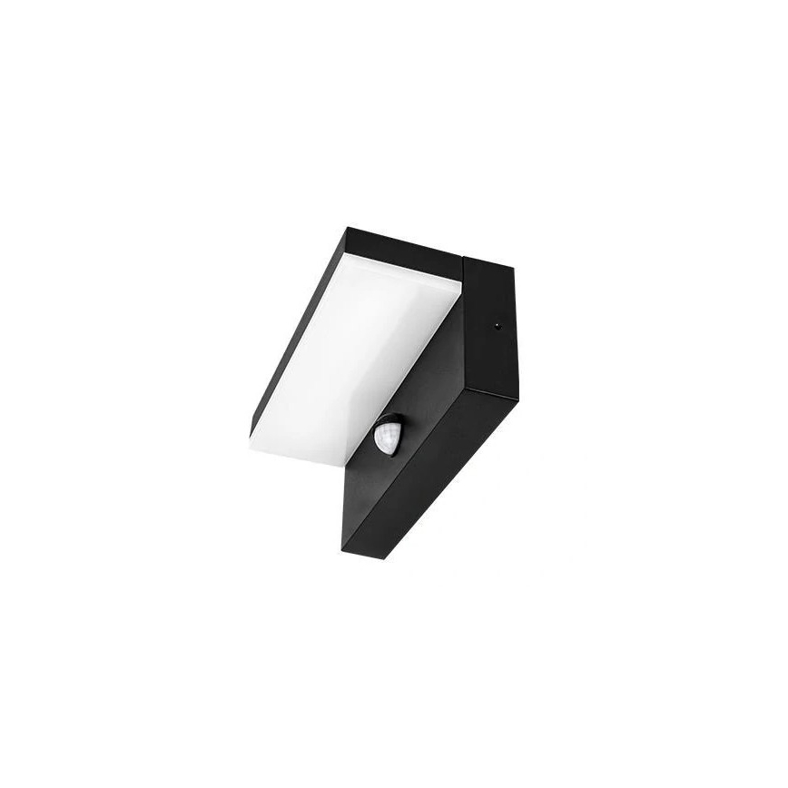 LED Vonkajšie nástenné svietidlo so senzorom HESTIO LED/9W/230V 4000K IP44 čierna