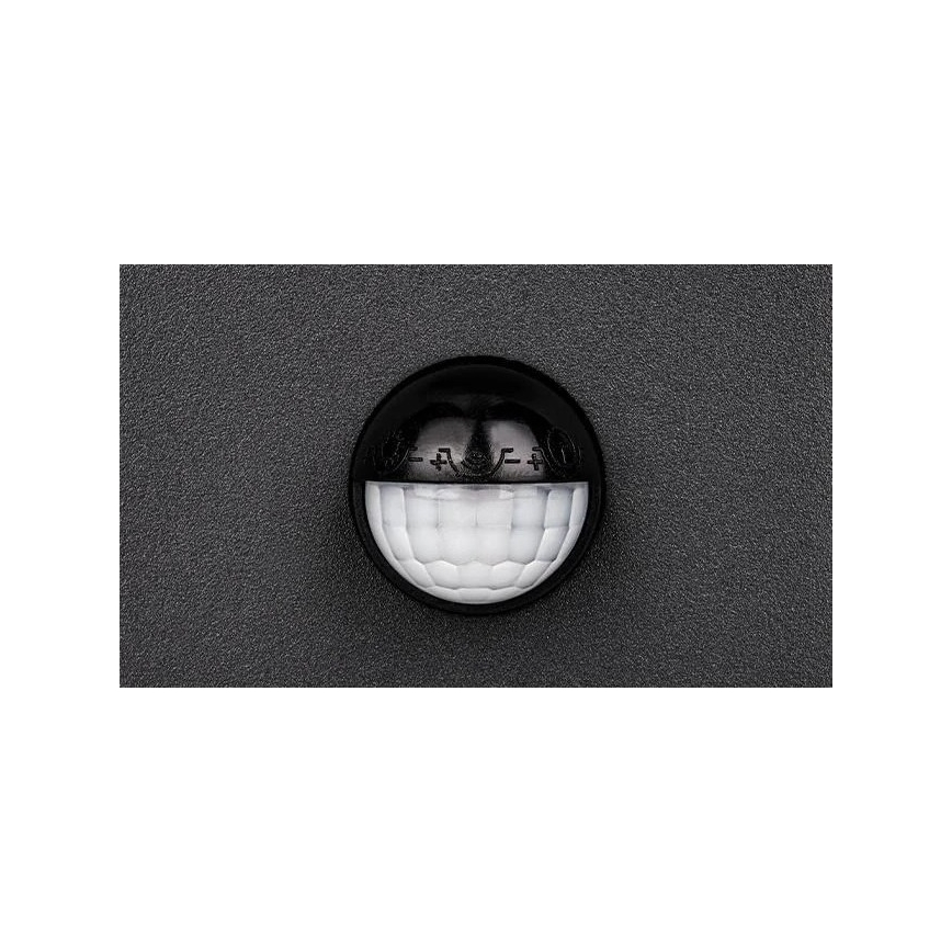 LED Vonkajšie nástenné svietidlo so senzorom HESTIO LED/9W/230V 4000K IP44 čierna