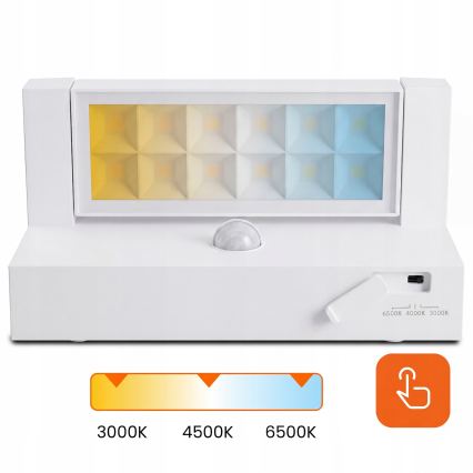 LED Vonkajšie nástenné svietidlo s pohybovým a súmrakovým senzorom LED/25W/230V 3000/4000/6500K IP54 biela