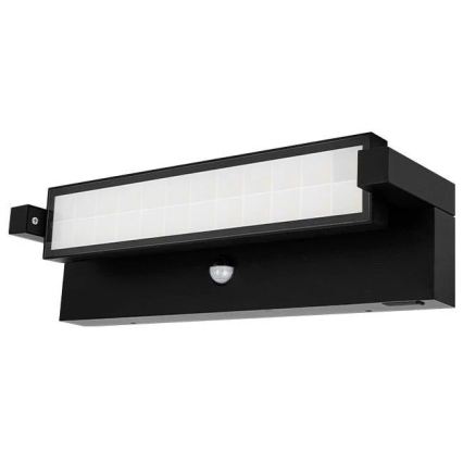 LED vonkajšie nástenné svietidlo s pohybovým a súmrakovým senzorom, LED/36W/230V, 3000/4000/6500K, IP54, čierna